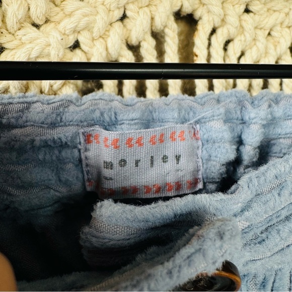 MORLEY girl's blue corded trouser corduroy ribbed wide leg pants D - Picture 8 of 9